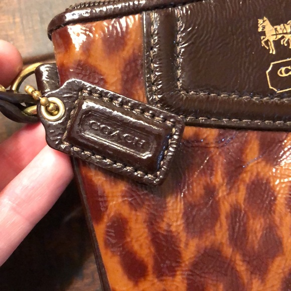 Coach leopard print wristlet. Like new condition. - Picture 5 of 6